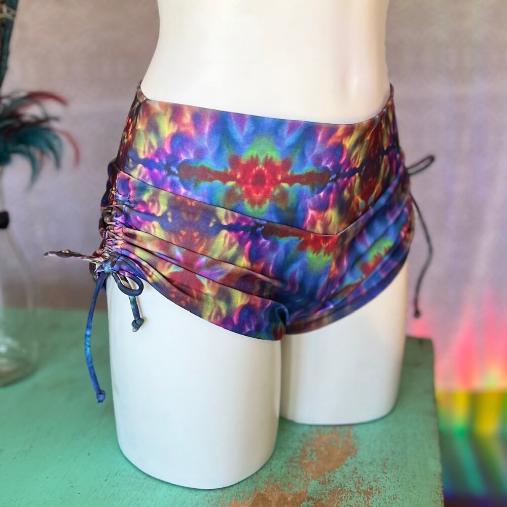 Original Tie dye Print Cinch Shorts - Warrior Within Designs